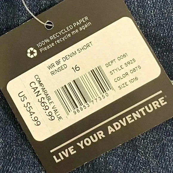 New Eddie Bauer Boyfriend Jean Shorts Plus Size Stretch - Picture 11 of 11